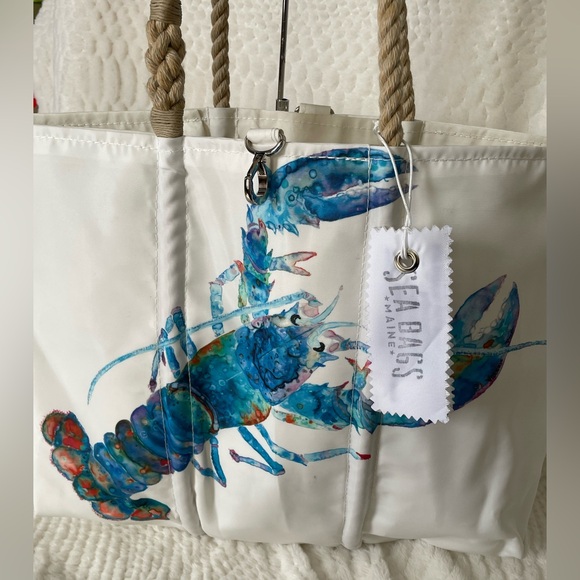 Sea Bags Maine Deluxe Large Lobster Tote NWT $260 Retail Recycled Sailcloth - Picture 12 of 15
